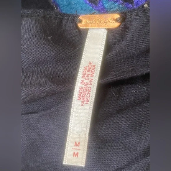 free people floral body suit deep v thong sz m - Picture 11 of 13